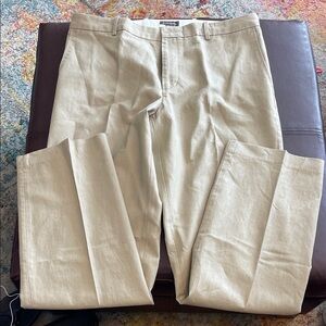Dockers Men's Light Tan Chinos 100 percent LINEN VERY CLASSY